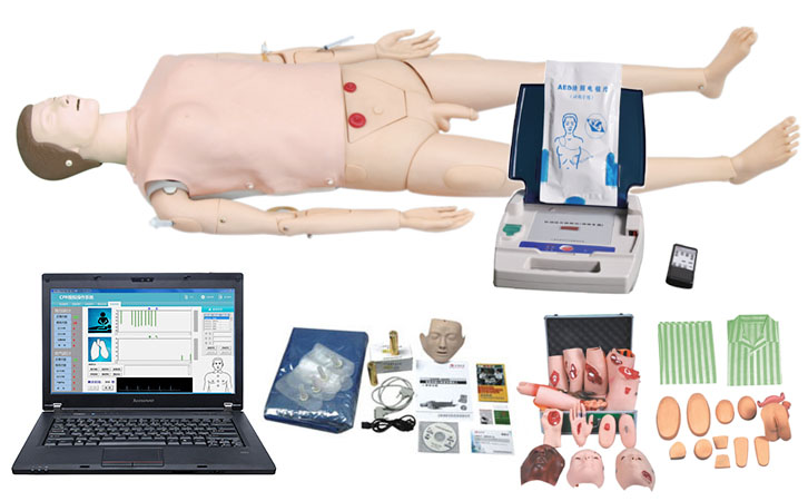 高級綜合急救護(hù)理訓(xùn)練模擬人（AED、CPR、護(hù)理、創(chuàng)傷四合一/有線版）